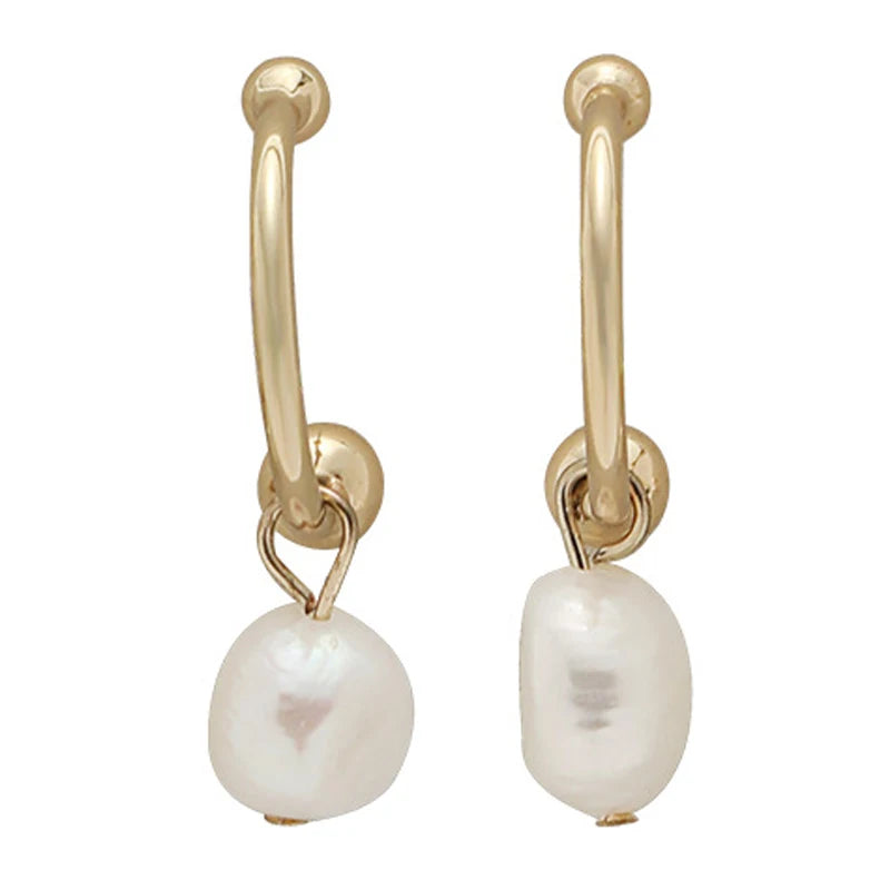 Natural Freshwater Pearls Drop Earrings Allergy-Free Jewelry