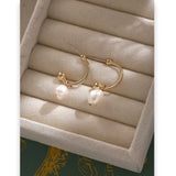 Natural Freshwater Pearls Drop Earrings Allergy-Free Jewelry