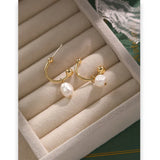 Natural Freshwater Pearls Drop Earrings Allergy-Free Jewelry