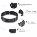 Effie Quee Cross Pattern Stainless Steel Bracelet