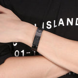 Effie Quee Cross Pattern Stainless Steel Bracelet