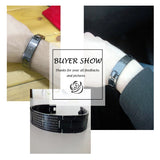 Effie Quee Cross Pattern Stainless Steel Bracelet