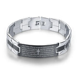 Effie Quee Cross Pattern Stainless Steel Bracelet