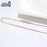 Real 925 Sterling Silver 1.5mm Box Chain Necklace for Women Men