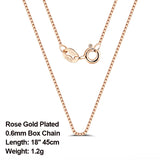 Real 925 Sterling Silver 1.5mm Box Chain Necklace for Women Men