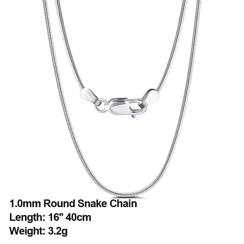 925 Sterling Silver Chain 40cm-60cm Length Necklace for Women Men