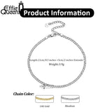 925 Sterling Silver Cuban Chain Anklet Bracelet Foot Jewelry