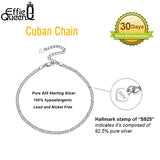 925 Sterling Silver Cuban Chain Anklet Bracelet Foot Jewelry