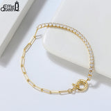 14K Plated 925 Silver 3mm Tennis Bracelet Chain SB119