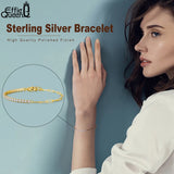 14K Plated 925 Silver 3mm Tennis Bracelet Chain SB119
