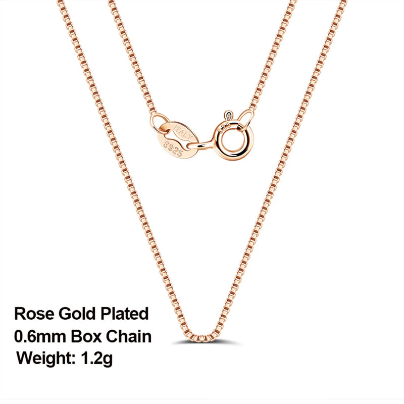 925 Silver Chain Necklace 18K Jewelry