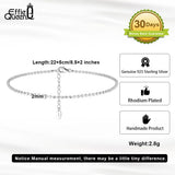925 Silver 2mm Ball Bead Chain Anklet Summer Beach Foot Chain Ankle Straps