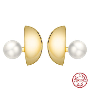 925 Sterling Silver Baroque Pearl Earrings for Women GPE48