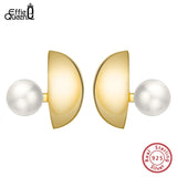 925 Sterling Silver Baroque Pearl Earrings for Women GPE48