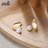 925 Sterling Silver Baroque Pearl Earrings for Women GPE48