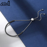 925 Silver Adjustable Tennis Chain Bracelet Women Zirconia Jewelry SB149