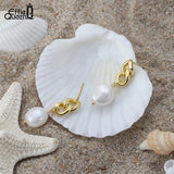 925 Silver Freshwater Pearl Drop Earrings GPE53