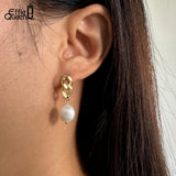 925 Silver Freshwater Pearl Drop Earrings GPE53