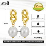925 Silver Freshwater Pearl Drop Earrings GPE53