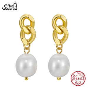 925 Silver Freshwater Pearl Drop Earrings GPE53