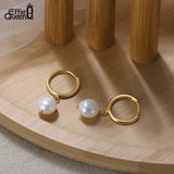 925 Silver Vintage Pearl Drop Earrings Freshwater Pearl Earrings for Women