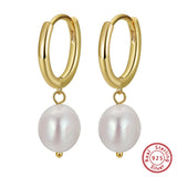 925 Silver Vintage Pearl Drop Earrings Freshwater Pearl Earrings for Women