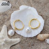 925 Silver Vintage Pearl Drop Earrings Freshwater Pearl Earrings for Women