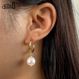 925 Silver Vintage Pearl Drop Earrings Freshwater Pearl Earrings for Women