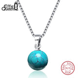 925 Silver Turquoise Pendant Women Necklace Party Jewelry