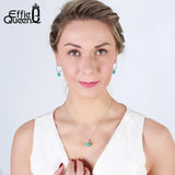 925 Silver Turquoise Pendant Women Necklace Party Jewelry