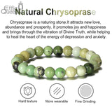 Chrysoprase Stone Bracelet 8mm Beads Elastic Rope Couples