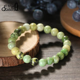 Chrysoprase Stone Bracelet 8mm Beads Elastic Rope Couples