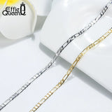 Classic Diamond-Cut Chain Ecliptic Anklet Real 925 Silver Delicate Adjustable