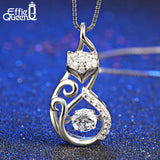 Fox Pendant Necklace S925 Sterling Silver for Women Gift