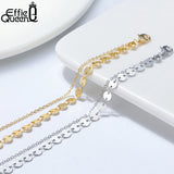Bohemian 4mm Coin Chain Anklet Layered Barefoot Jewelry