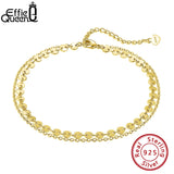 Bohemian 4mm Coin Chain Anklet Layered Barefoot Jewelry