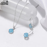 Aquamarine Pendant Sterling Silver Gemstone Necklace Gift