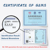 925 Silver Moonstone Necklace Heart Pendant Jewelry GMN08