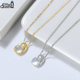 925 Silver Moonstone Necklace Heart Pendant Jewelry GMN08