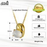 925 Silver Moonstone Necklace Heart Pendant Jewelry GMN08