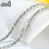 1.2mm 1.5mm 1.7mm Rope Chain Necklace 40-60cm 925 Silver Jewelry DSC29