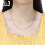 1.2mm 1.5mm 1.7mm Rope Chain Necklace 40-60cm 925 Silver Jewelry DSC29