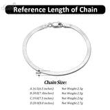 Italian 3mm Herringbone Chain Bracelet 925 Sterling Silver Hand Chain