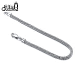 Italian 925 Sterling Silver 3.0mm Mesh Popcorn Chain Bracelet with Square Buckle