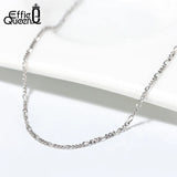 Italian 925 Silver Diamond-Cut 4mm Link Chain Necklace