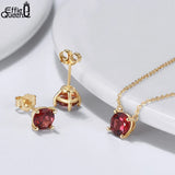 Gemstone Garnet Amethyst Citrine Earrings 925 Sterling Silver Ear Stud