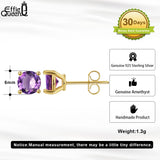 Gemstone Garnet Amethyst Citrine Earrings 925 Sterling Silver Ear Stud