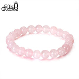 Rose Quartz Bracelet Natural Beaded Yoga Bracelet