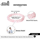 Rose Quartz Bracelet Natural Beaded Yoga Bracelet