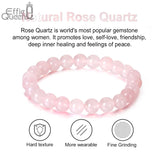 Rose Quartz Bracelet Natural Beaded Yoga Bracelet